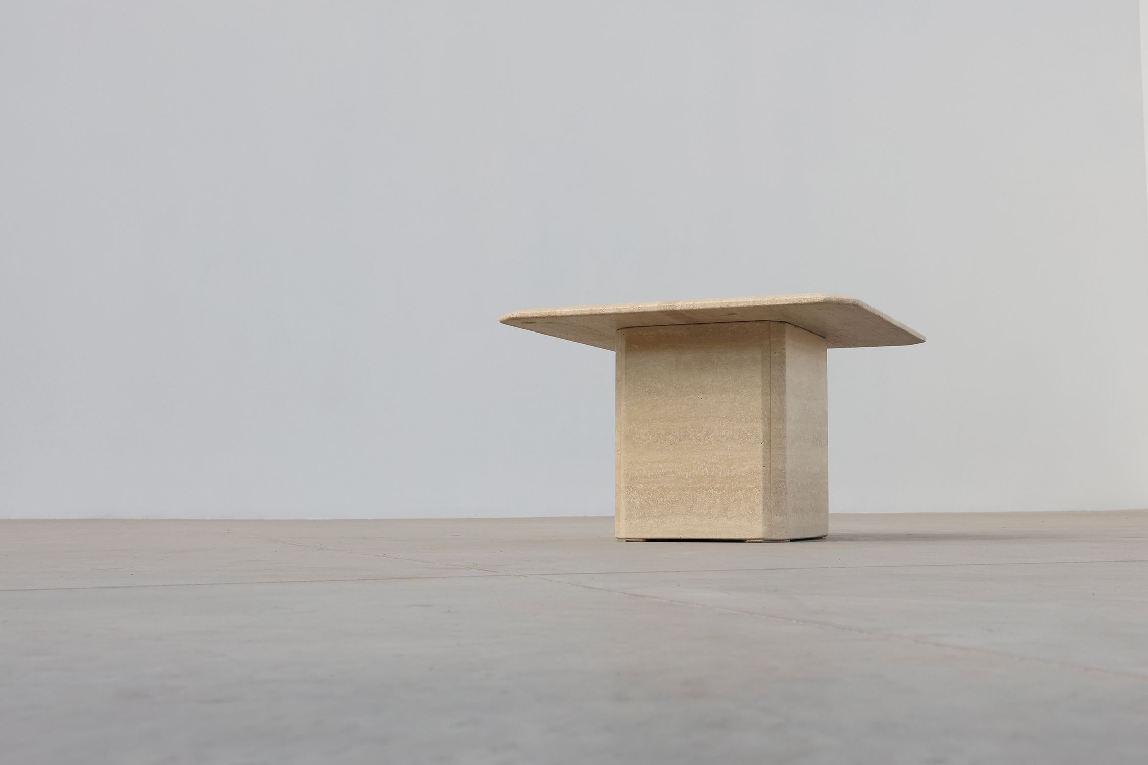Mid-century square travertine coffee or side table, Italy 1960sthumbnail